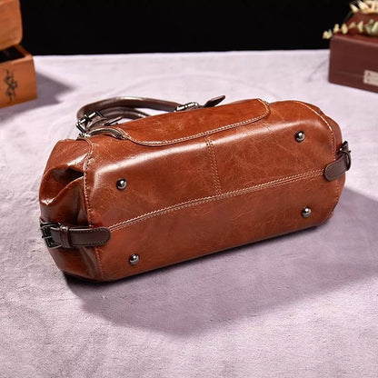 Luxe Leren Handtas | Tijdloze Elegantie & Duurzame Kwaliteit