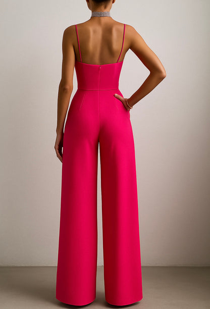 LONNE | Geplooide Jumpsuit Met Spaghetti Bandjes - Slank, Sierlijk & Elegant