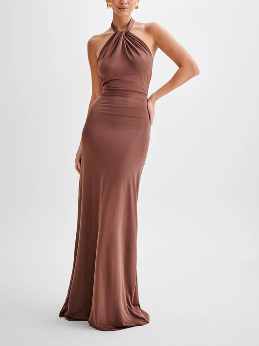 AMELIE | Elegante Maxi-Jurk Met Een Hoge Halslijn – Tijdloos, Stijlvol & Perfect Voor Speciale Gelegenheden