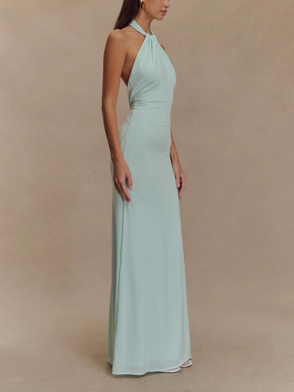 AMELIE | Elegante Maxi-Jurk Met Een Hoge Halslijn – Tijdloos, Stijlvol & Perfect Voor Speciale Gelegenheden