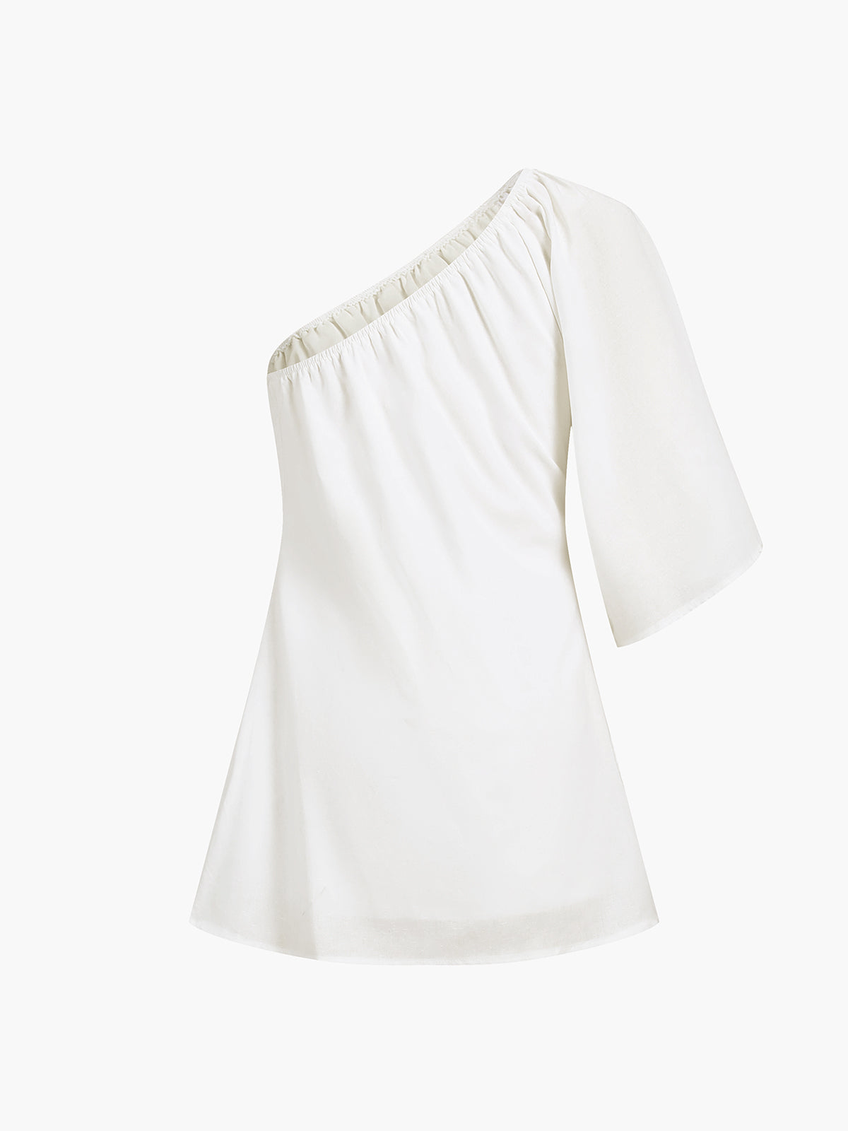 NOLA | One- shoulder Zomerjurk van luchtig Katoen Linnen