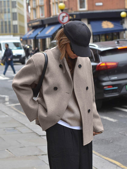ELVIRA | Stijlvolle Oversized Tussenjas Dames Met Knopen – Tijdloze Klasse Voor Elke Dag