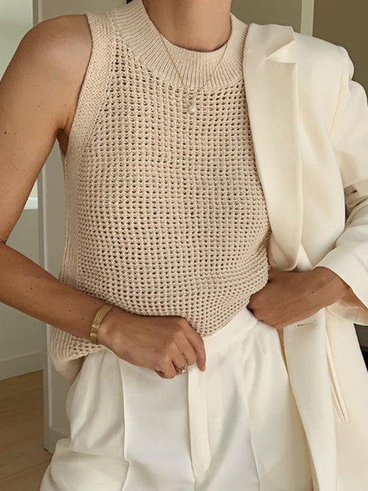 ESTHER | Gebreide Zomer Top Voor Dames - Luchtig, Stijlvol & Comfortabel
