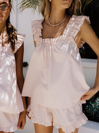 MANUELA | Luchtige Zomer Set Voor Dames Met Ruffle Top & Broekje - Zomer & Elegant