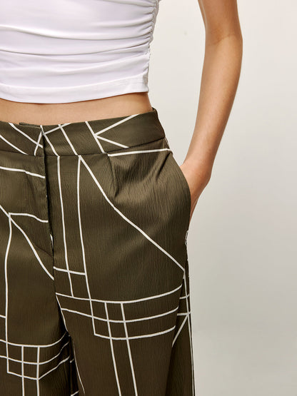LINA | Losvallende Dames Broek Met Grafisch Design – Luchtig, Stijlvol & Perfect Voor Zomerlooks