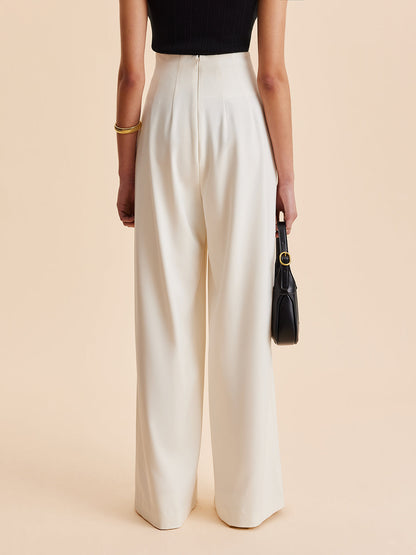 ASSIA | Luxe Wijde Pantalon Met Gouden Detail - Stijlvol, Chique & Comfortabel