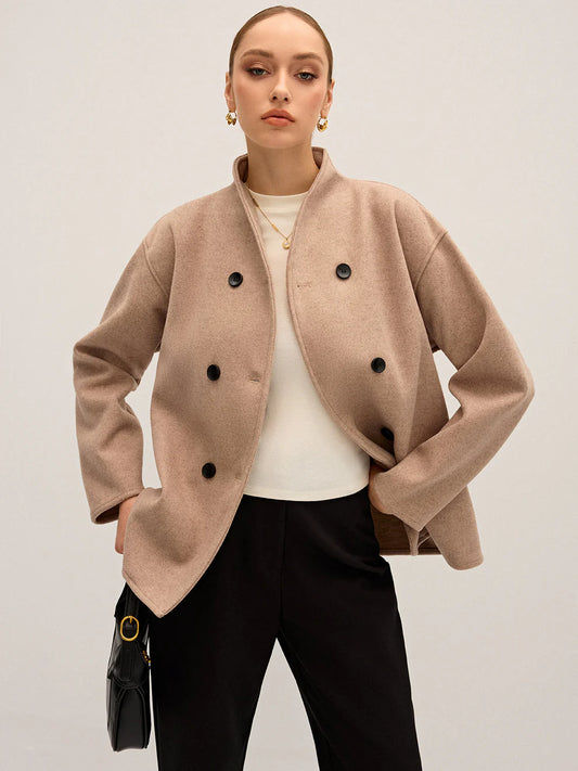 ELVIRA | Stijlvolle Oversized Tussenjas Dames Met Knopen – Tijdloze Klasse Voor Elke Dag