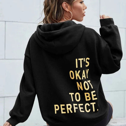 Oversized hoodie met quote | Warm, zelfverzekerd & onweerstaanbaar comfy!