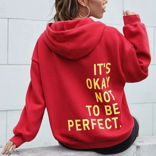 Oversized hoodie met quote | Warm, zelfverzekerd & onweerstaanbaar comfy!