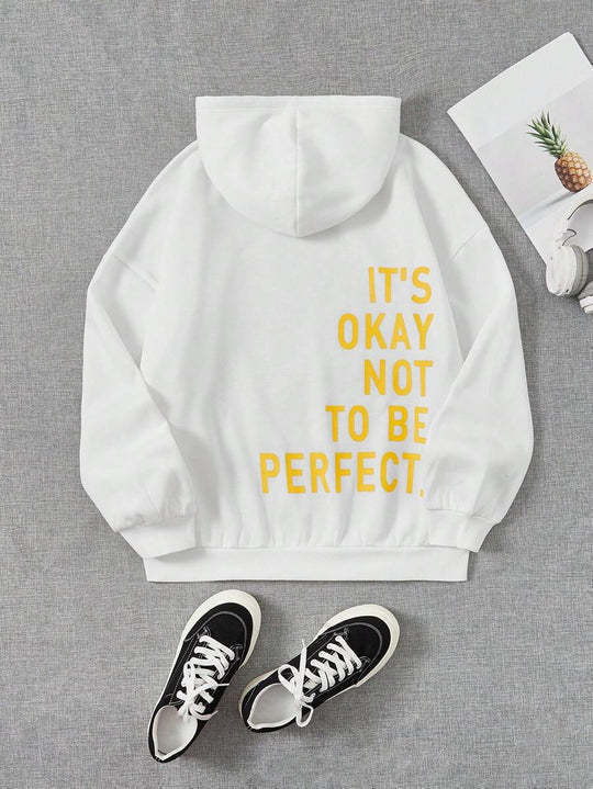 Oversized hoodie met quote | Warm, zelfverzekerd & onweerstaanbaar comfy!