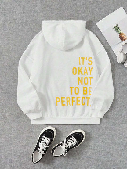 Oversized hoodie met quote | Warm, zelfverzekerd & onweerstaanbaar comfy!