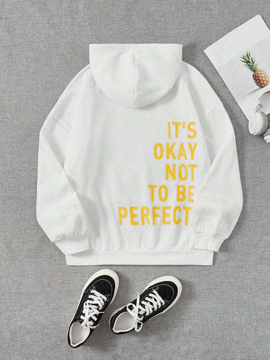 Oversized hoodie met quote | Warm, zelfverzekerd & onweerstaanbaar comfy!