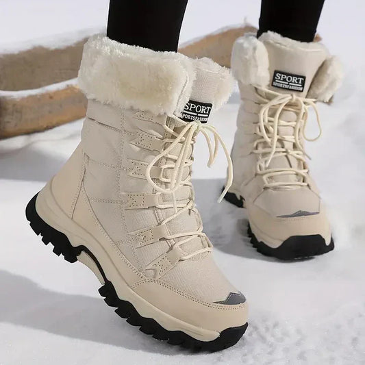 Warme Dames Winterlaarzen Met Bont – Ultiem Comfort En Grip Op IJskoude Dagen