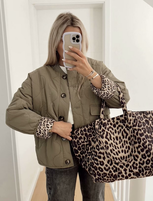LEONNE | Casual Chic Damesjas Met Luxe Luipaard Print - Stijlvol & Modieus