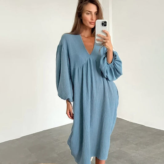 VIOLET | Ontspannen en Comfortabele Dames Jurk – Voor Elke Dag met Stijl!