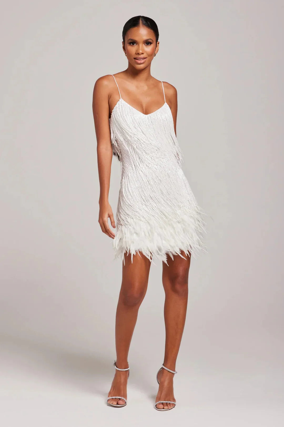 Glitter Veer Mini Jurk | Feestelijke Jurk Met Franjes En Glamour Look