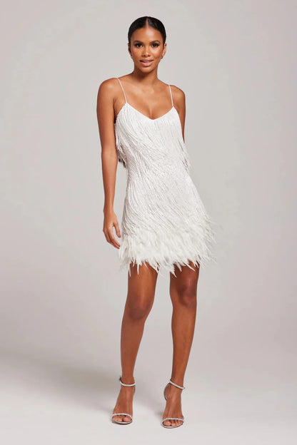 Glitter Veer Mini Jurk | Feestelijke Jurk Met Franjes En Glamour Look