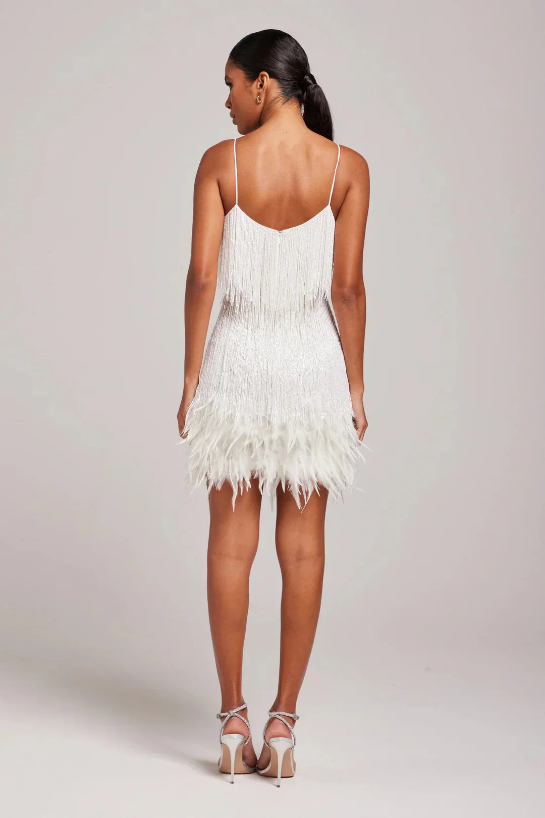Glitter Veer Mini Jurk | Feestelijke Jurk Met Franjes En Glamour Look