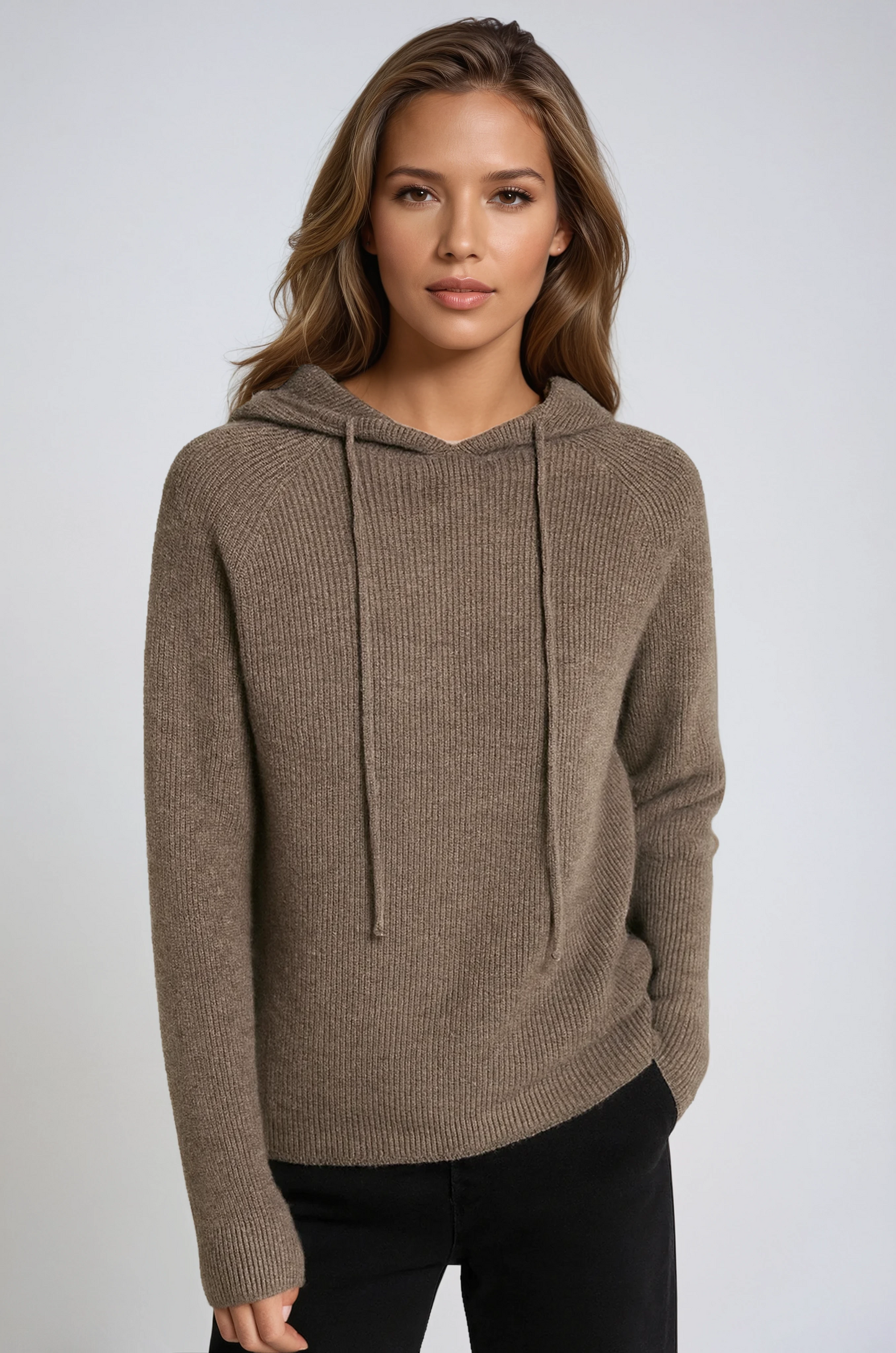 Warme Dames Hoodie – Wol & Gebreid Comfort Voor Koude Dagen