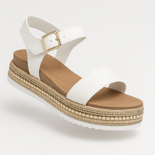 EVI | Elegante Dames Sandalen Met Stevige Zool & Gespsluiting - Stijlvol, Luchtig & Comfortabel