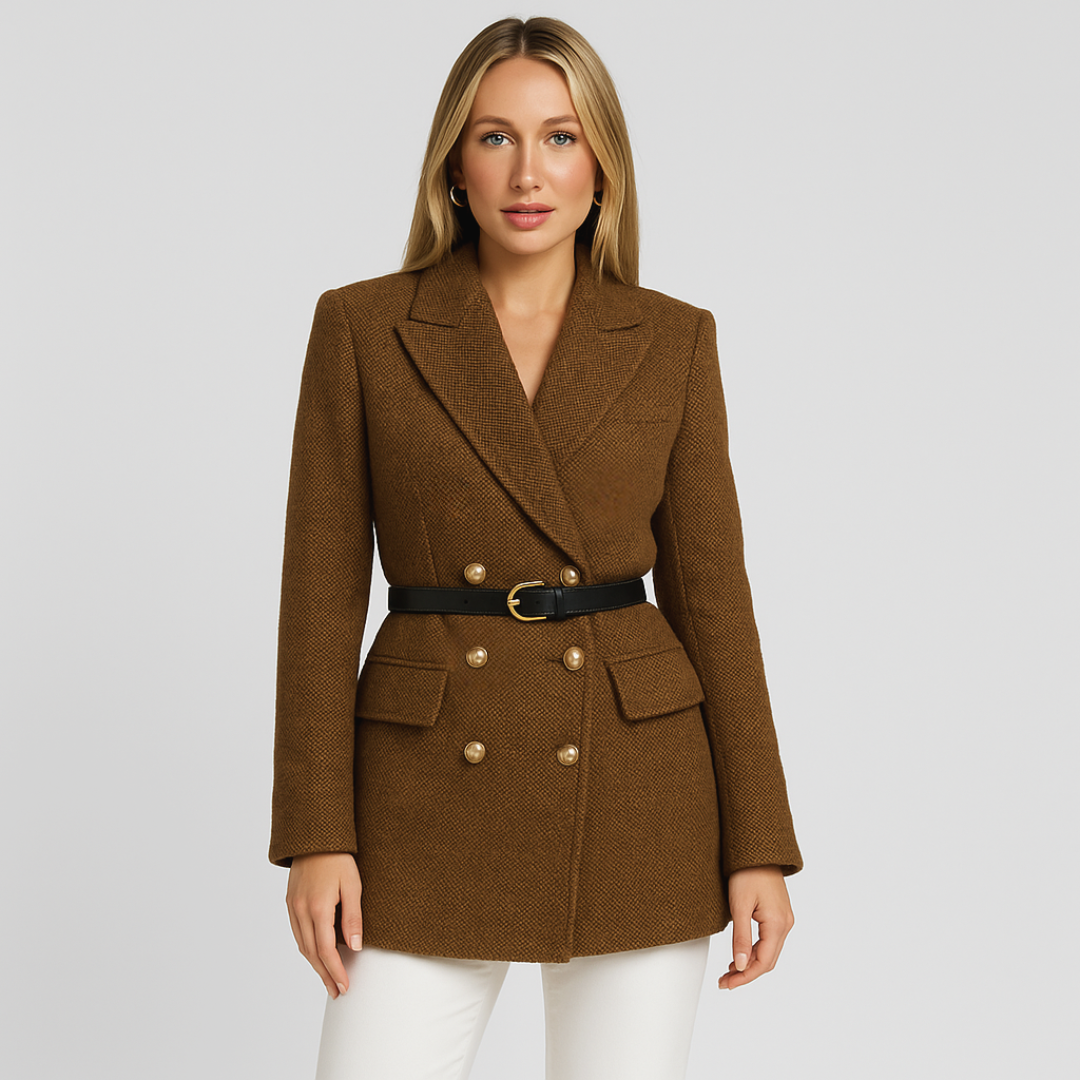 Blazer Jasje – Tijdloze Klasse In Luxe Herringbone Weving