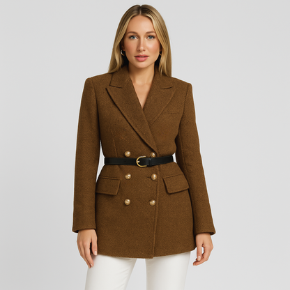 Blazer Jasje – Tijdloze Klasse In Luxe Herringbone Weving