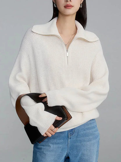 Halfzip Polo Knit Dames Trui | Warm, Modern & Perfect Voor Koude Dagen