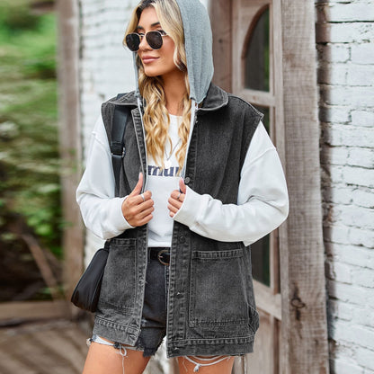 SKYE | | Tijdloze Denim Vest Zonder Mouwen - Stijlvol, Stoer & Vrouwelijk