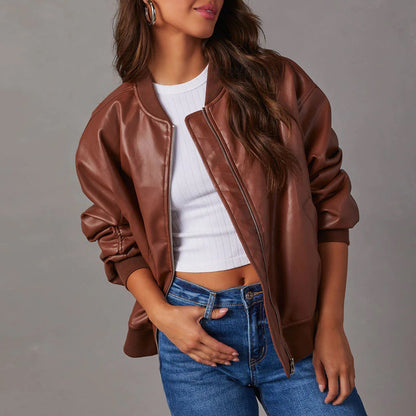 Leren Dames Bomberjack Met Relaxed Fit | Tijdloos, Stoer & Comfortabel