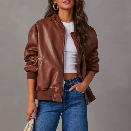 Leren Dames Bomberjack Met Relaxed Fit | Tijdloos, Stoer & Comfortabel