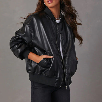Leren Dames Bomberjack Met Relaxed Fit | Tijdloos, Stoer & Comfortabel