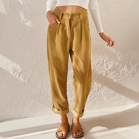 Corduroy Comfort Broek | Zachte Ribstof & Relaxte Pasvorm