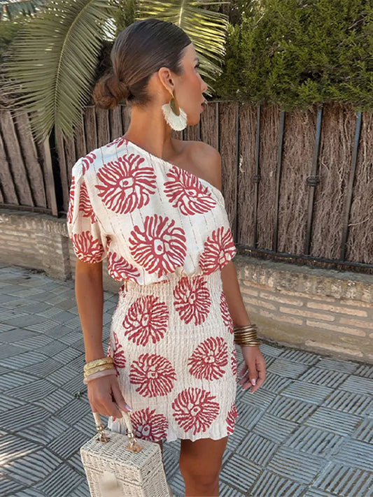 CARLY | Zomers Jurkje Met off-Shoulder Design & Unieke Print - Dames