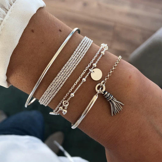 YIVA | 5-in-1 Armbandenset met Cuff en Bedel voor Dames