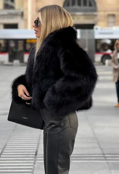 Luxe Pluizige Kunstbont Jas | Warmte, Volume En High-End Glamour