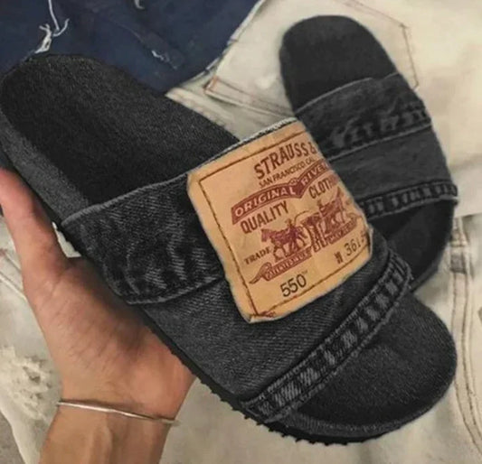 DEMI | Comfortabele Denim Slippers Voor Dames - Stijlvol, Elegant & Modebewust