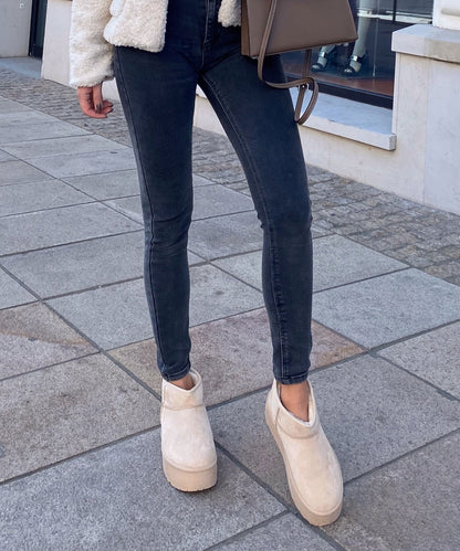 Beige Boots Dames – Warm, Gevoerd, Comfortabel & Modieus
