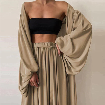 LINDA | Luchtige 3-Delige Set voor Dames – Elegant, Oversized & Comfortabel