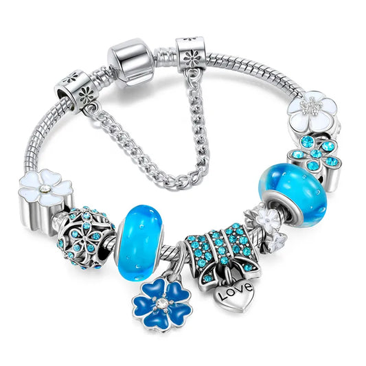 925 Sterling Zilveren Armband Met Bloemen Charms | Tijdloze Luxe Voor Elke Gelegenheid