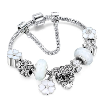 925 Sterling Zilveren Armband Met Bloemen Charms | Tijdloze Luxe Voor Elke Gelegenheid