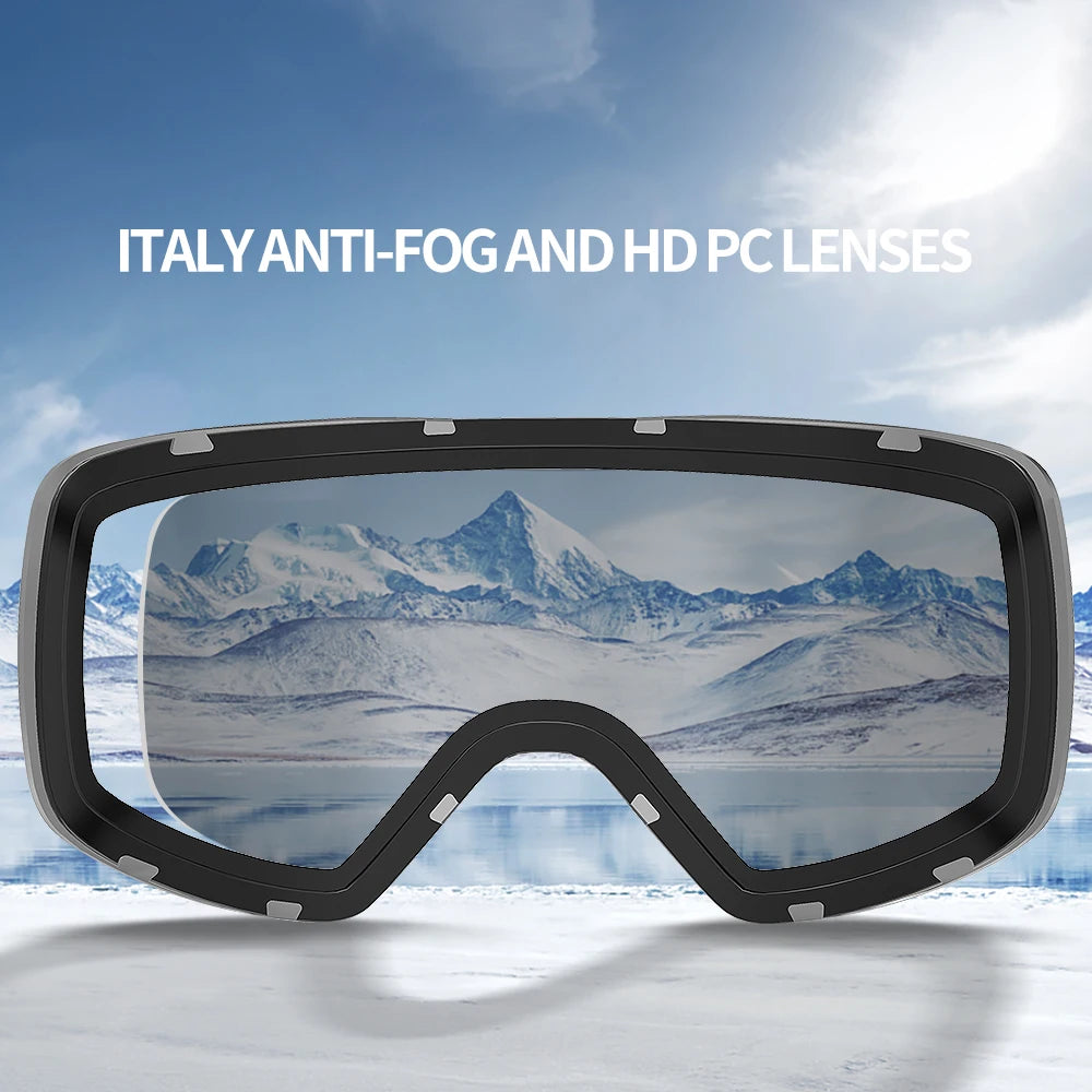 Professionele Ski Bril | Dubbele Anti-condens Lens Met UV400 & Breed Zicht