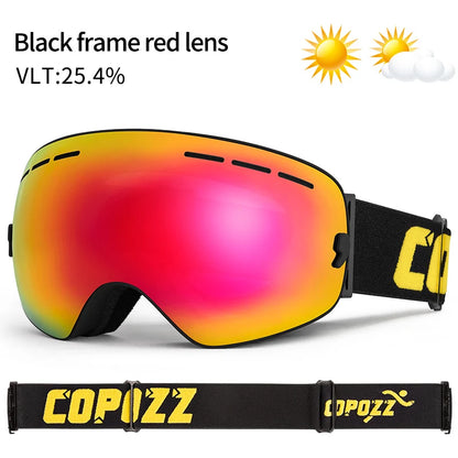 Ski Bril Pro Vision | Dubbele Anti-fog Lens Met Breedzicht & UV400 Bescherming