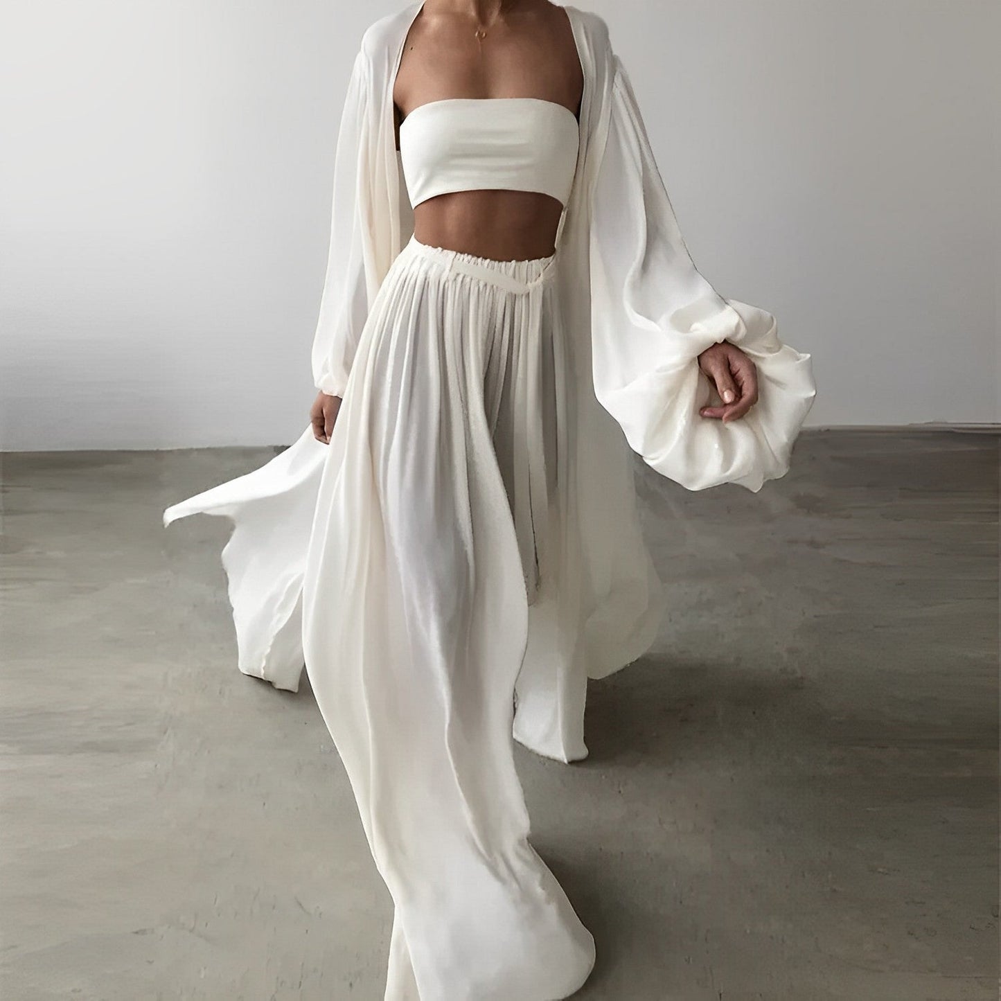 LINDA | Luchtige 3-Delige Set voor Dames – Elegant, Oversized & Comfortabel