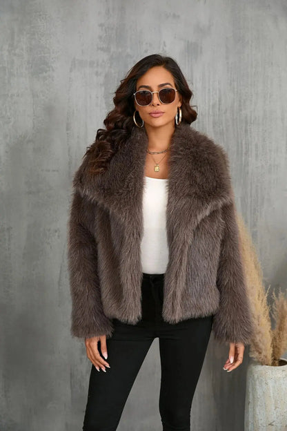Luxe Pluizige Kunstbont Jas | Warmte, Volume En High-End Glamour