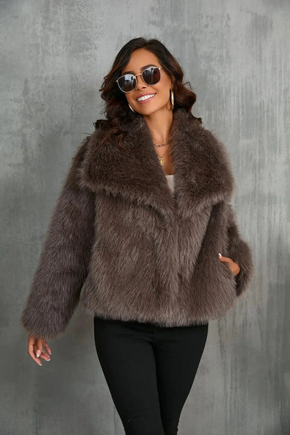 Luxe Pluizige Kunstbont Jas | Warmte, Volume En High-End Glamour
