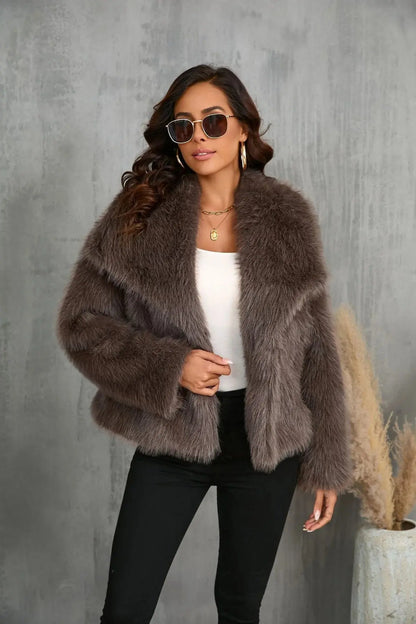 Luxe Pluizige Kunstbont Jas | Warmte, Volume En High-End Glamour