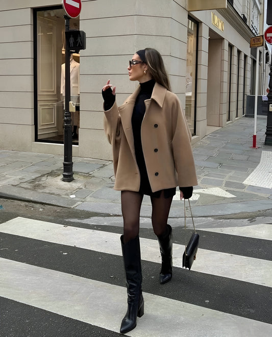 Zoë | Trendy Wollen Dames Jas - Luxe, Stijlvol & Comfortabel Warm
