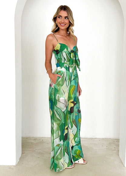 LIV | Zomer Jumpsuit Met Abstracte Print – Luchtig, Vrouwelijk & Perfect Voor Vakanties En Zomerse Feestjes
