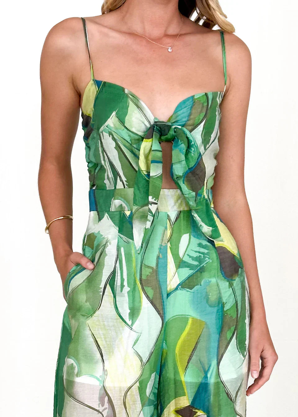 LIV | Zomer Jumpsuit Met Abstracte Print – Luchtig, Vrouwelijk & Perfect Voor Vakanties En Zomerse Feestjes