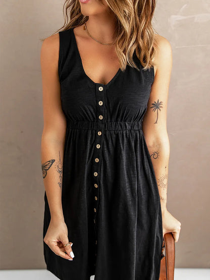 ISALIE | Casual Zomerjurk Voor Dames Met Knoop Details - Luchtig & Stijlvol